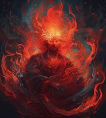 Flaming Zen Monk