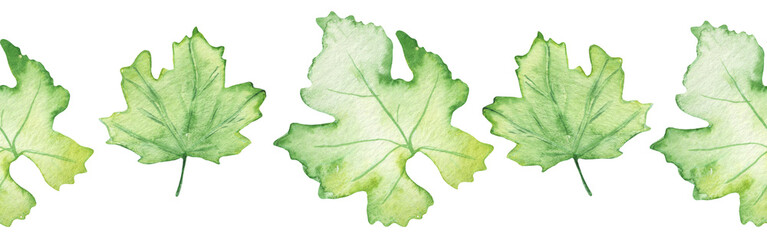 Watercolor frame - illustration with green leaves and branches and golden elements, for wedding stationery, congratulations, wallpapers and more on white bacground.