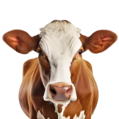 Poster head Ayrshire cow isolated on white © purich