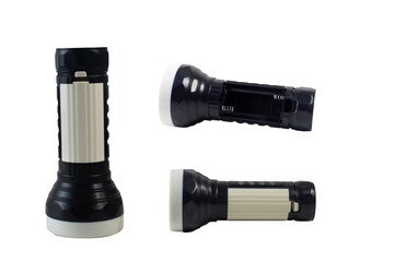 A flashlight to illuminate on a white background,with clipping path