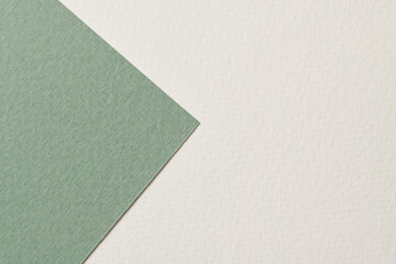 Rough kraft paper background, paper texture white green colors. Mockup with copy space for text