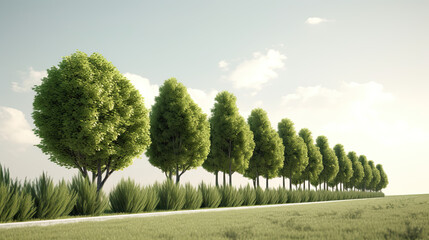 Line of trees, made with Generative AI