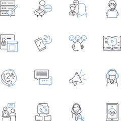 Broadband connections line icons collection. Fiber, WiFi, High-speed, Cable, Modem, Nerk, DSL vector and linear illustration. Router,Internet,Bandwidth outline signs set