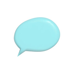 Blank color speech bubble vector illustration. 3d vector talking cloud.