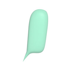 Blank color speech bubble vector illustration. 3d vector talking cloud.