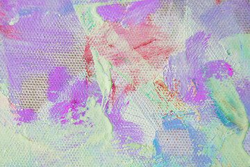 Colorful abstract oil painting art background. Texture of canvas and oil.