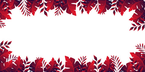 A Beautiful Floral vector leaves side decoration isolated on transparent background, 