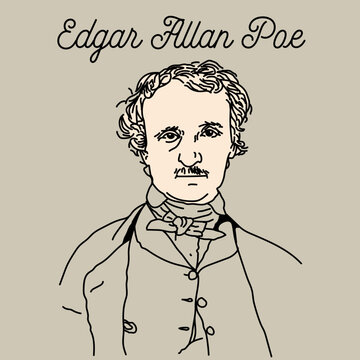Edgar Allan Poe was an American writer, poet, essayist, literary critic and editor, a representative of American Romanticism. Vector