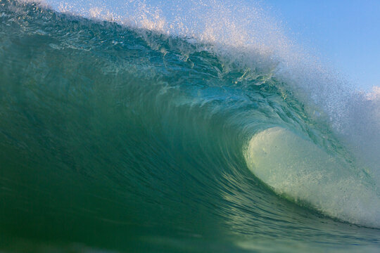 huge wave breaking in the sea