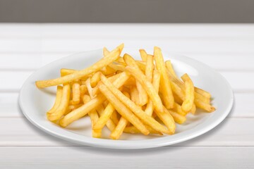 Tasty fresh fast food French fries.