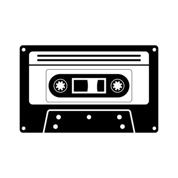 Cassette tape icon isolated on white background 