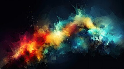 Nebula, galaxy, in space, big bang, abstract desktop background, made with Generative AI