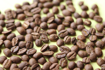 The structure of medium-roasted African coffee beans.