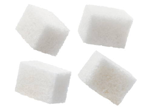 Set of sugar cubes cut out