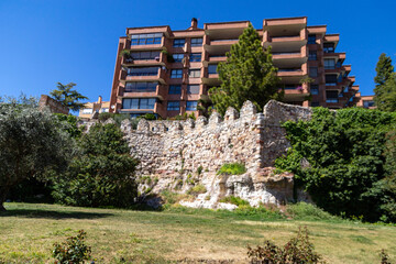 Sección de la muralla de Zamora. Castilla y León, España.
