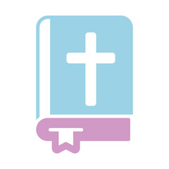 Fototapeta premium Holy bible wedding isolated vector glyph icon