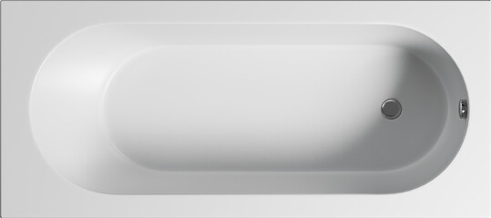 Top view of  White Bathtub