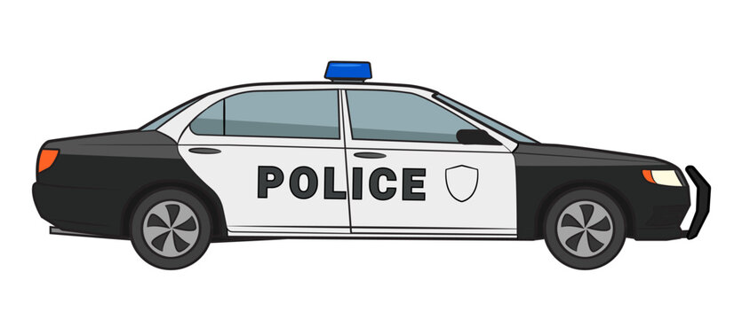 Police car - vector stock illustration.