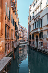 Fototapeta na wymiar Gorgeous Venice Italy bathed in warm sunlight, picturesque scenes