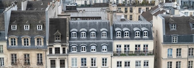 Paris, typical buildings in the Marais