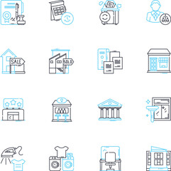 Inheritance linear icons set. Bequest, Probate, Estate, Succession, Heirloom, Property, Legacy line vector and concept signs. Will,Distribution,Executor outline illustrations