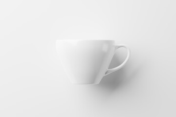 Ceramic Mug Cup For Coffee Tea White Blank 3D Rendering Mockup