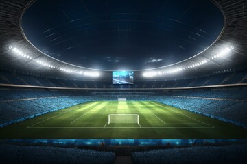 Fototapeta na wymiar football stadium in the stadium ai generated. Generative AI
