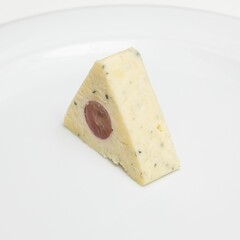 Closeup of a delicious appetizer served on a white plate