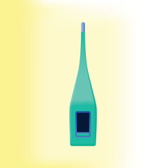 thermometer 3d graphic, flat illustration for pharmacy medical business marketing
