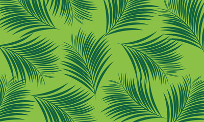 Naklejka na ściany i meble palm tree isolated on green 
