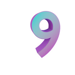 3D rendered Alphabet numerical symbol