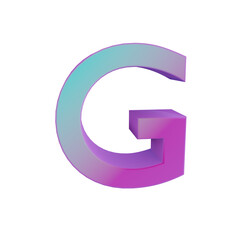 3D rendered Alphabet numerical symbol