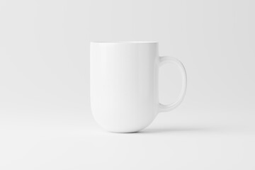 Ceramic Mug Cup For Coffee Tea White Blank 3D Rendering Mockup