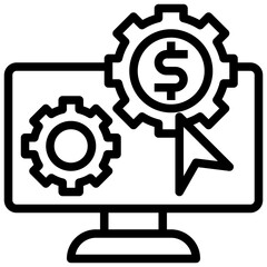 cursor line icon,linear,outline,graphic,illustration