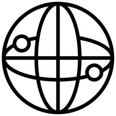 global network line icon,linear,outline,graphic,illustration