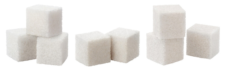 Set of sugar cubes cut out