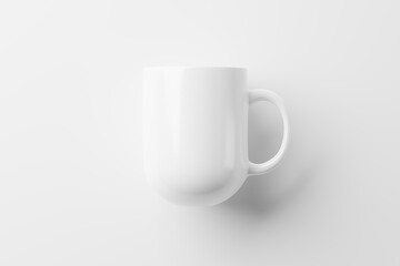 Ceramic Mug Cup For Coffee Tea White Blank 3D Rendering Mockup