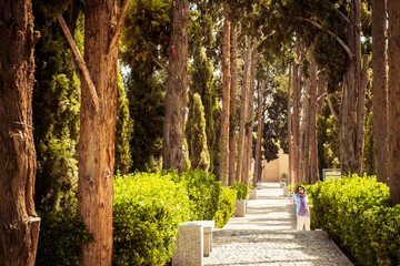 Kashan, Iran - 27th may, 2022: traditional persian Fin garden Kashan, Iran