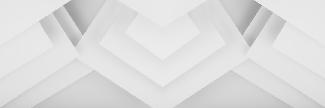 White abstract background in modern geometric urban simple style with soft light stripes and angles, top view,  backdrop for  advertising, design, card, poster, text, flyer, web banner mockup.