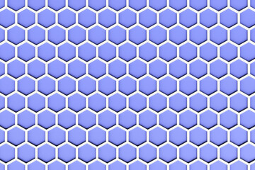 3d modern pattern hexagon shape on purple background, 3d rendering