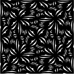  White background with abstract shapes. Black and white texture. Seamless monochrome repeating pattern  for decor, fabric or cloth.