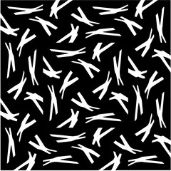  White background with abstract shapes. Black and white texture. Seamless monochrome repeating pattern  for decor, fabric or cloth.