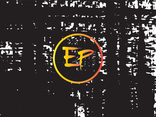Initial Creative EP e p Colorful Logo, Ep pe Logo Icon Brush Letter Design For You - obrazy, fototapety, plakaty