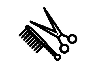 vector comb scissors tool illustrations