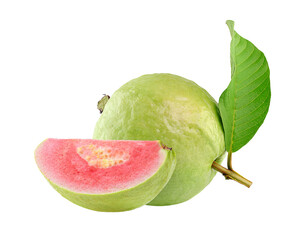 Pink Guava fruit isolated on transparent png