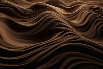 abstract patterns and shapes of brown sand on a black background, Generative IA