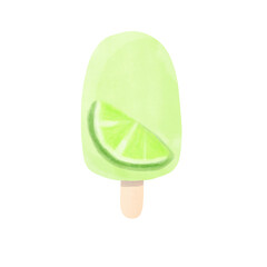 green ice cream lemon 