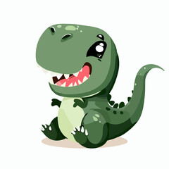 Happy cute t-rex vector art