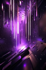 Abstract silver and purple metallic background, wallpaper, generative IA