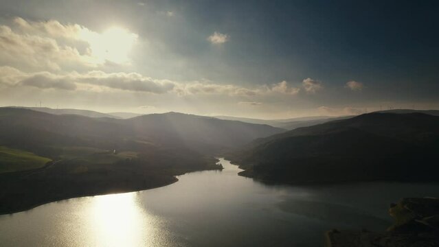 Basilicata Lake Drone Dawn Italy
